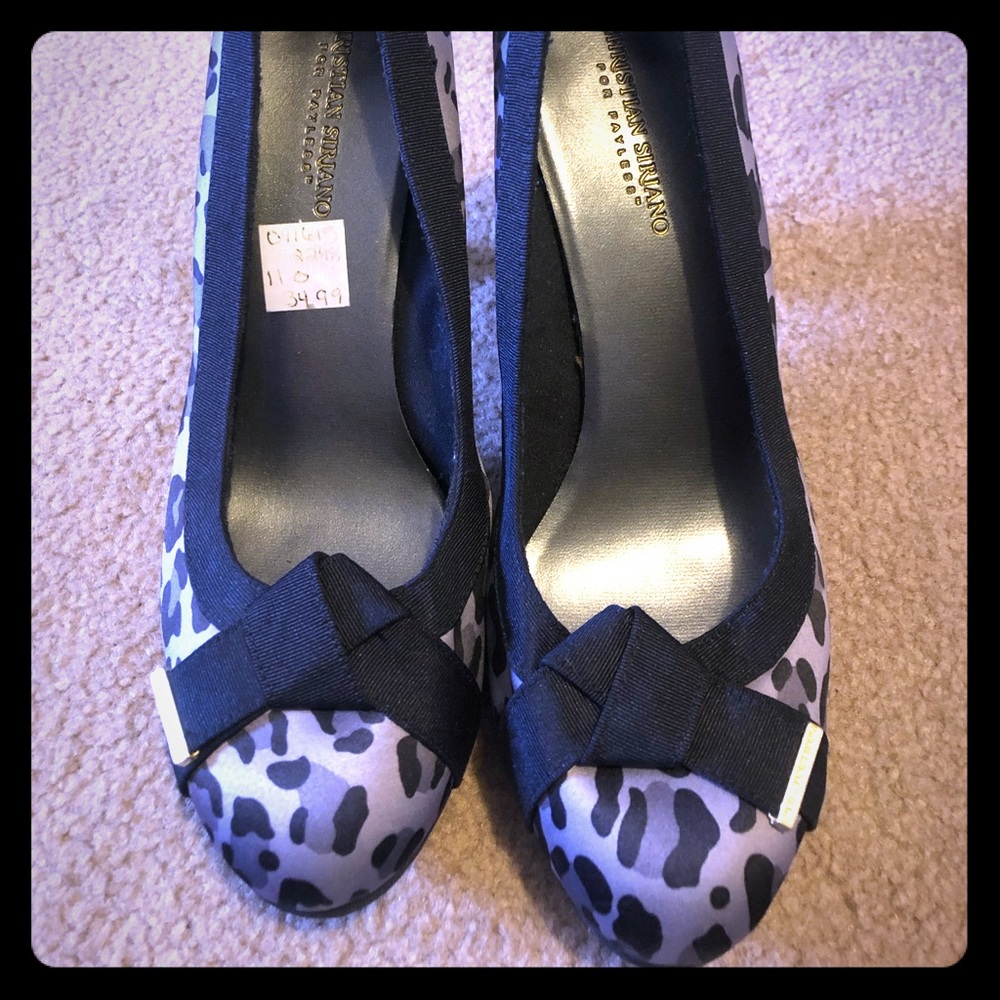 Christian Siriano leopard print heels size 12